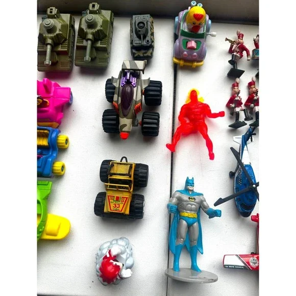39 Vintage Toy Lot Tonka McDonalds Matchbox Stomper Hot Wheels Marvel 1980-2001